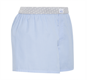 Midnight Stories - blue stripes gray stars Boxer Short - True Boxers
